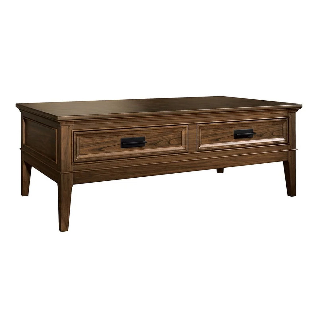 Brown Cherry 2 Drawer Wood Coffee Table D852592