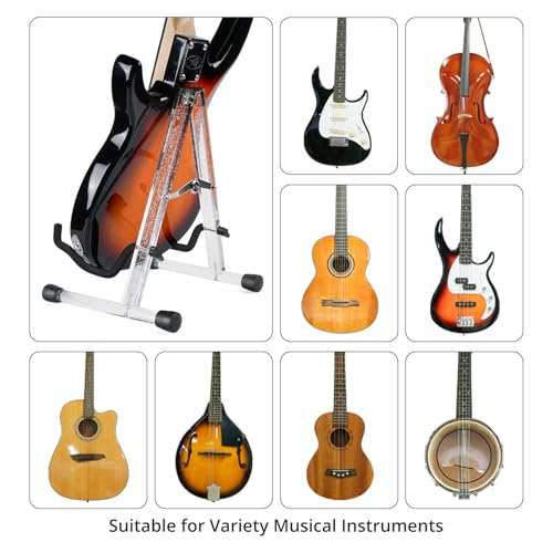 Hardwood Black Foldable Guitar Stand I92216