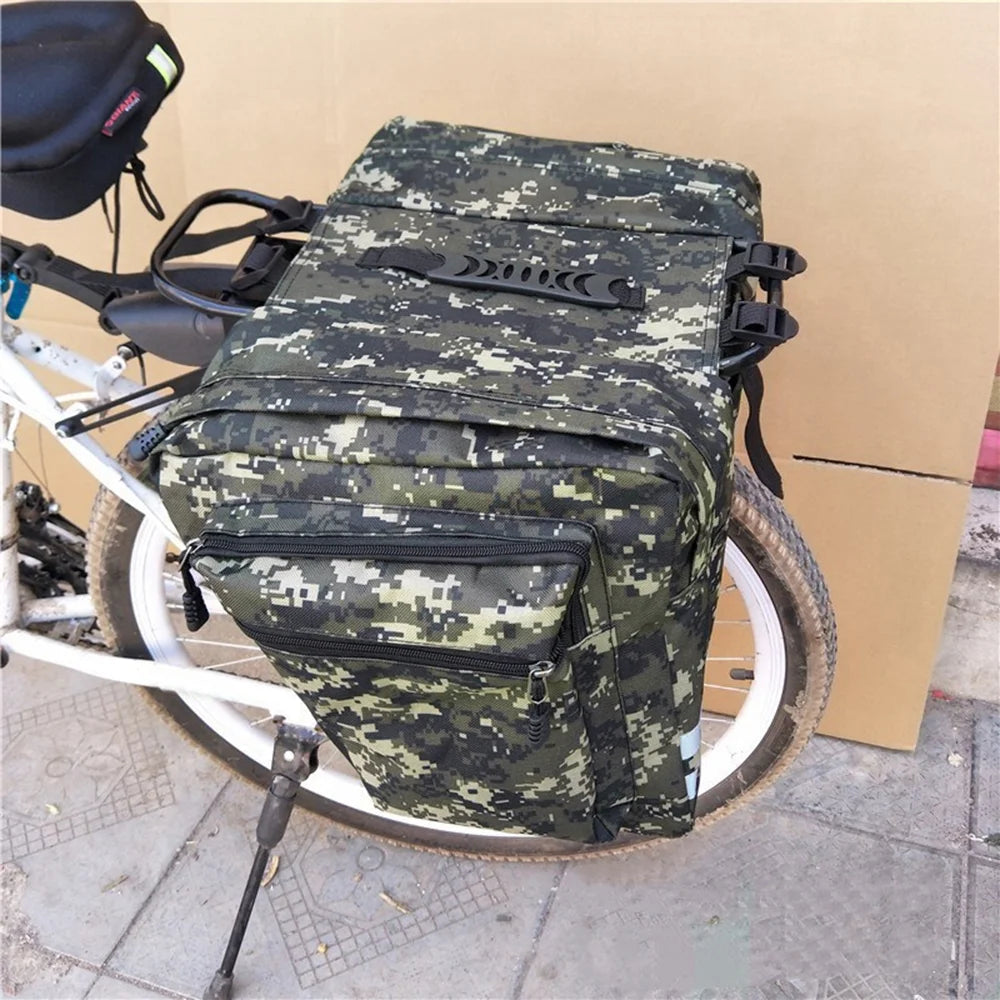 Rear Seat Bag Cycling Bike Rack Double Pannier Bag Q4894