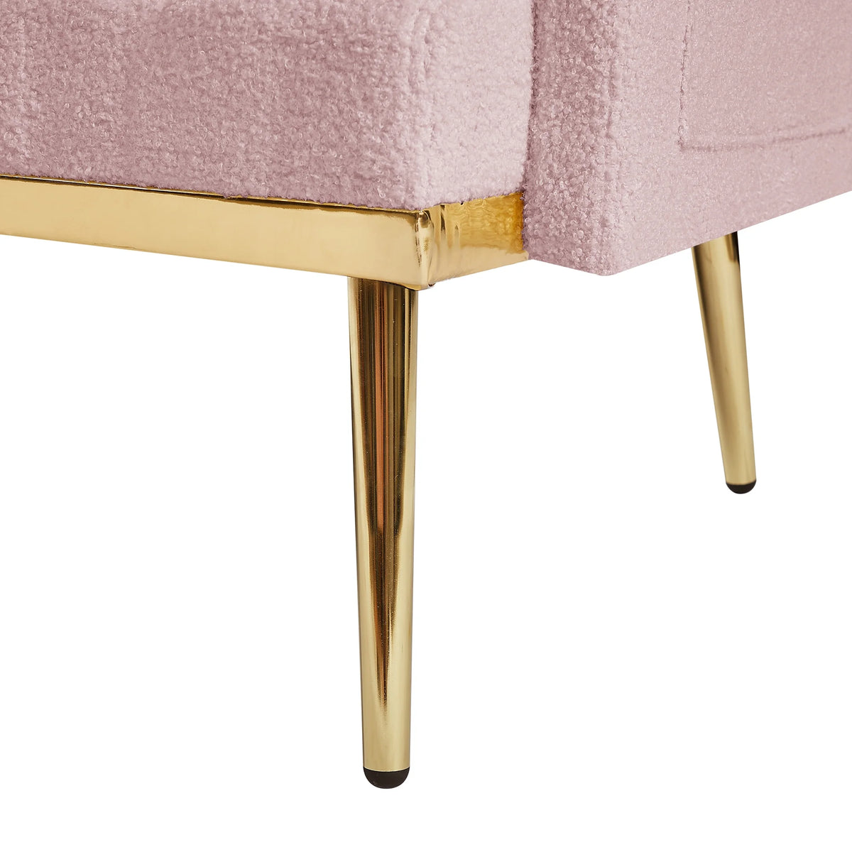 PINK TEDDY FABRIC 2 SEATER SOFA W7008