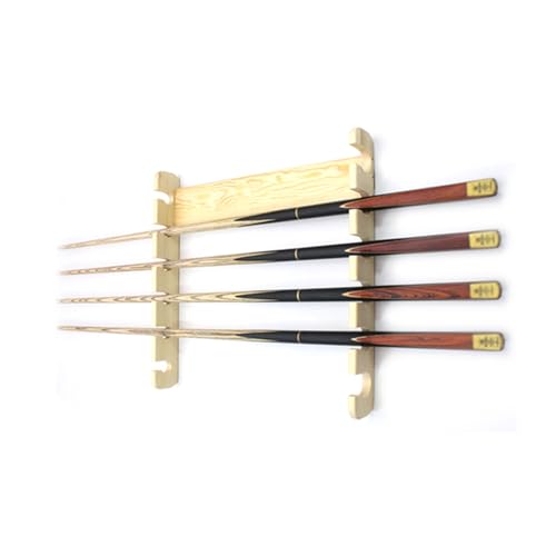 Wall-Mounted Billiard Cue Rack Holds 6 Cues Brown Z8014