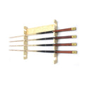 Wall-Mounted Billiard Cue Rack Holds 6 Cues Brown Z8014