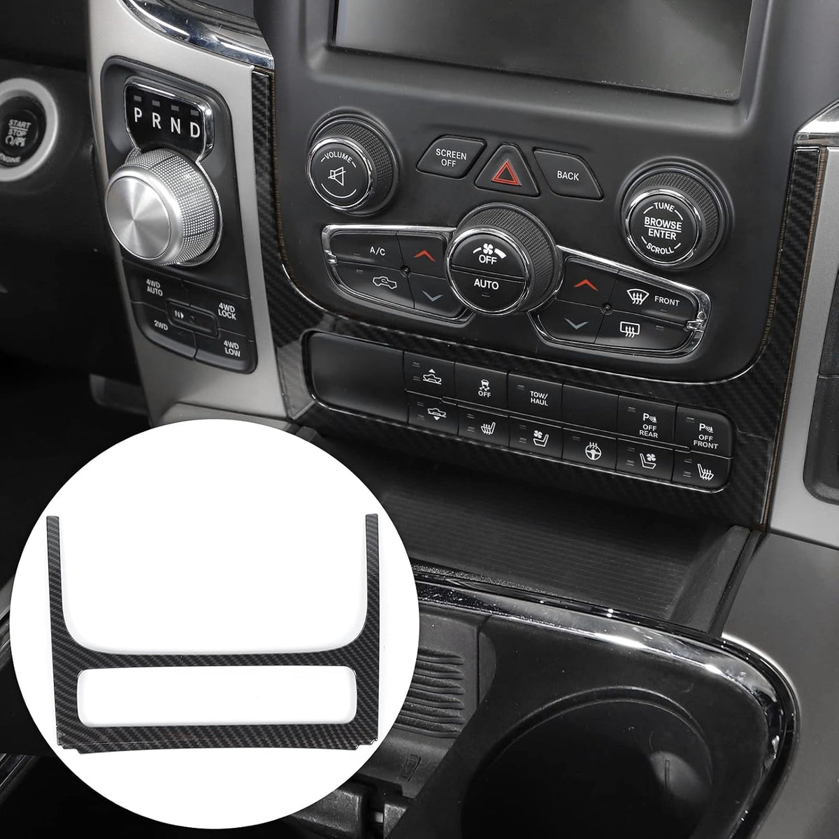 Chrome ABS Center Console Panel Trim Cover Pack of 2 H6456