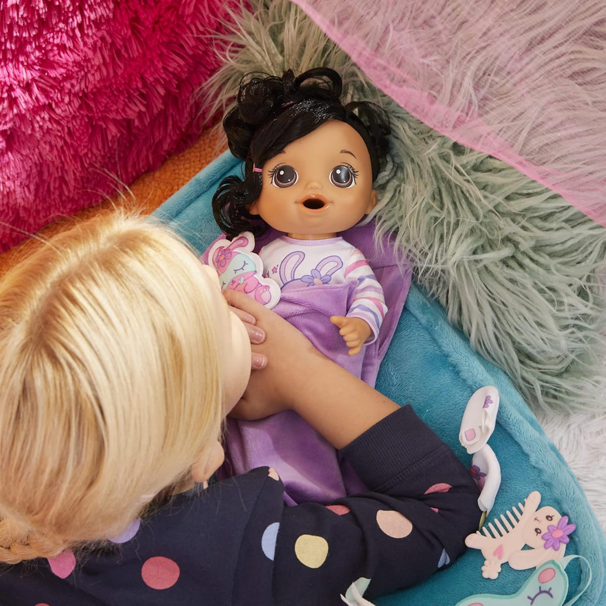 Baby Doll with Sleeping Bag & Bunny-Themed Accessories S4282