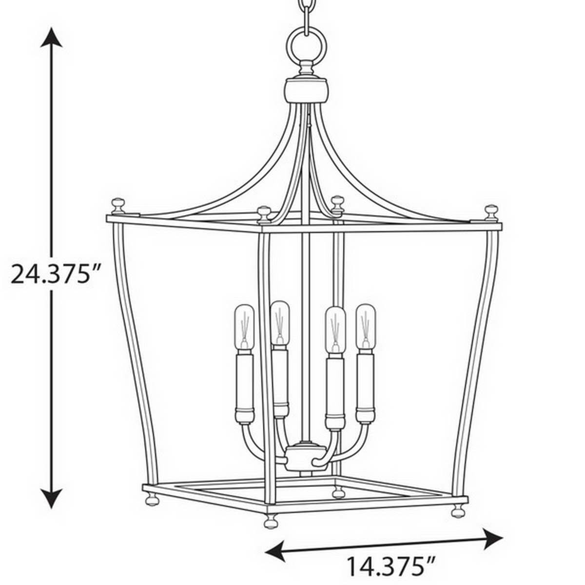 4 Light Foyer Brushed Nickel F9062