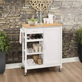 Natural & White Kitchen Cart U315884