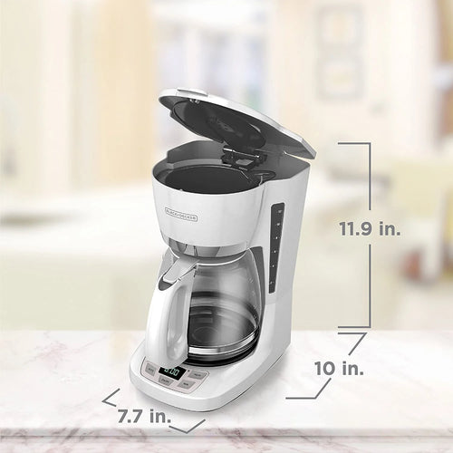 12 Cup White Programmable Coffee Maker K273719