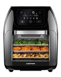 Black 10L Digital Air Fryer with Rotisserie Y593