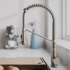 Commercial Kitchen Faucet with Soap Dispenser, Spot Free Stainless Steel S7699