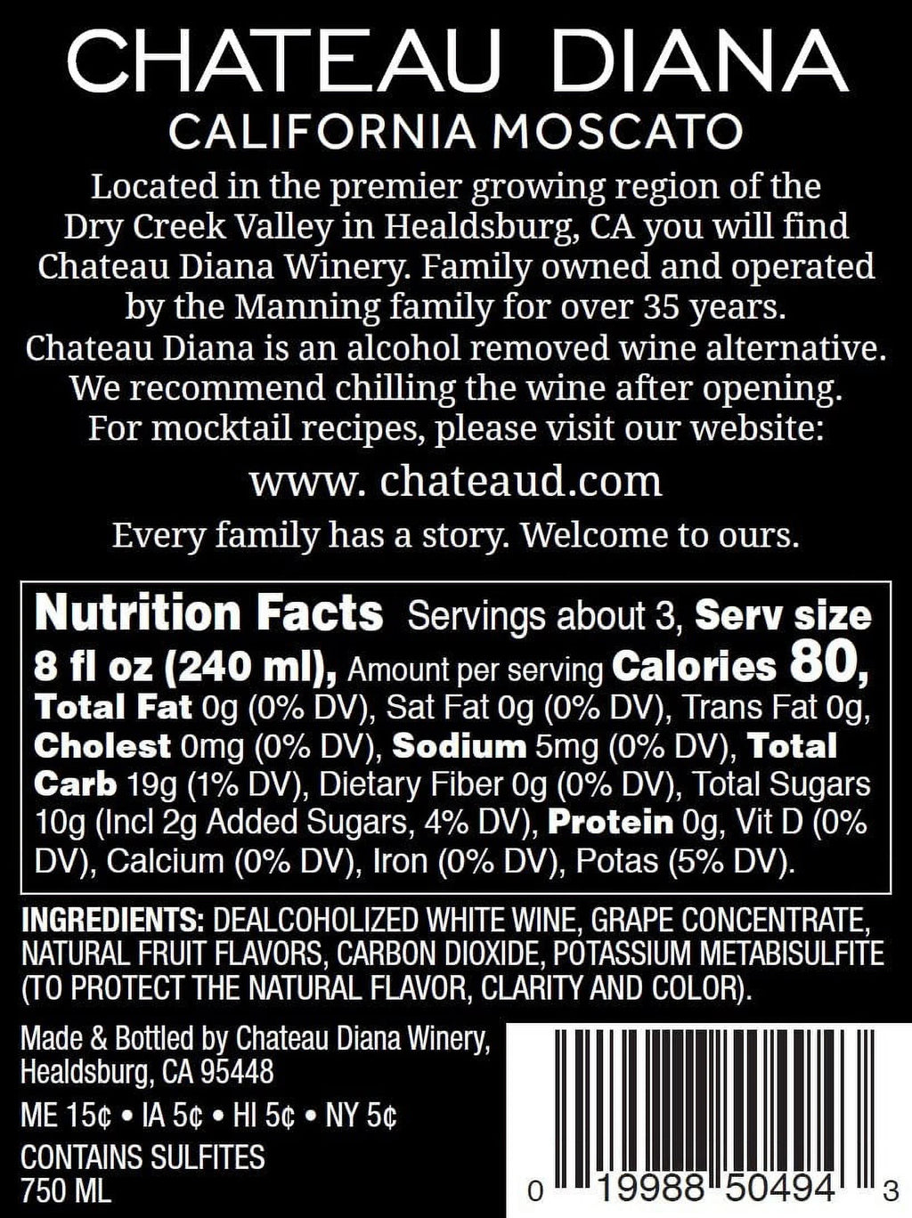 Zero Alcohol California Moscato 6 Pack V259109