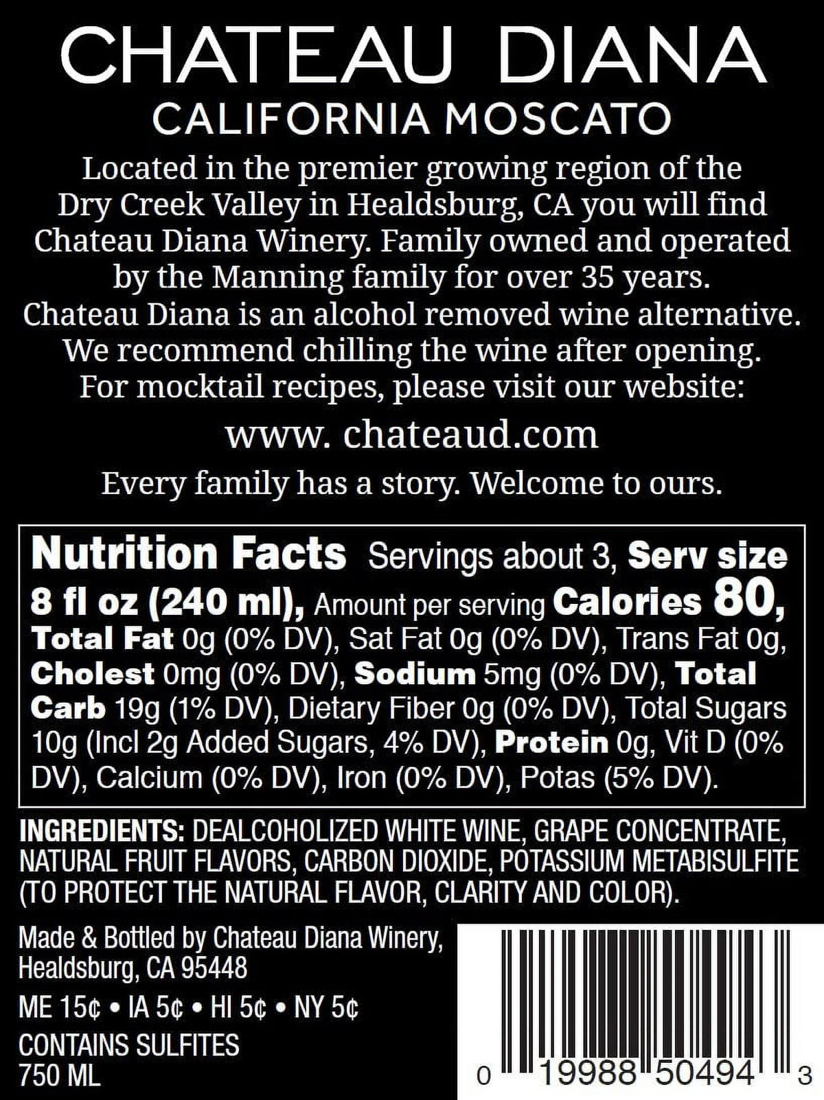 Zero Alcohol California Moscato 6 Pack V259109