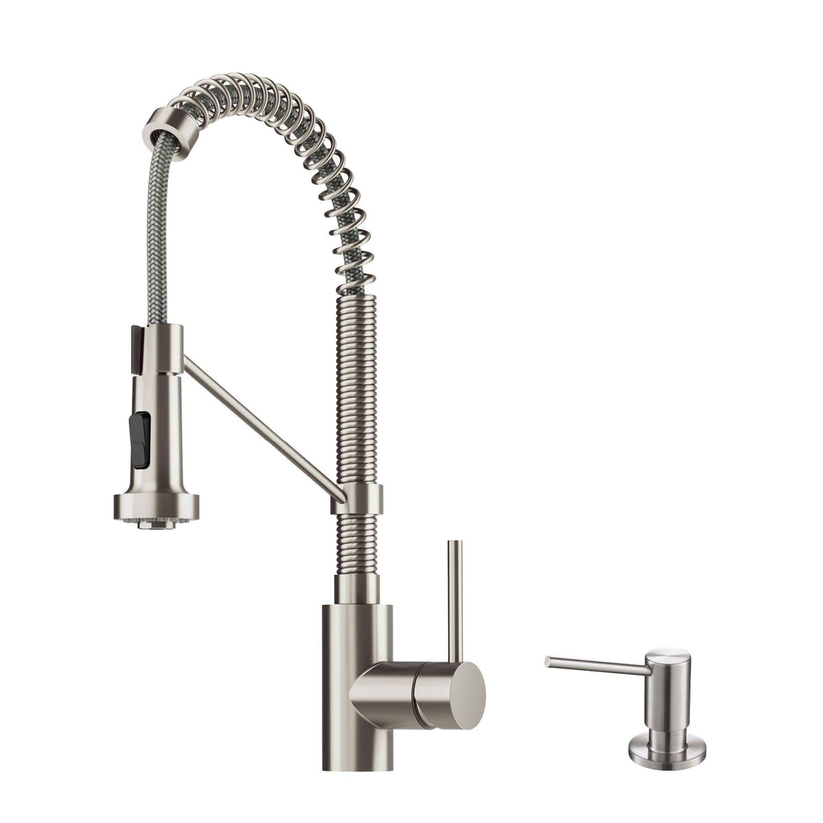 Commercial Kitchen Faucet with Soap Dispenser, Spot Free Stainless Steel S7699