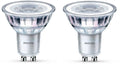 Warm White LED Spot Light Glass GU10 3.5 W Set of 2 I916858