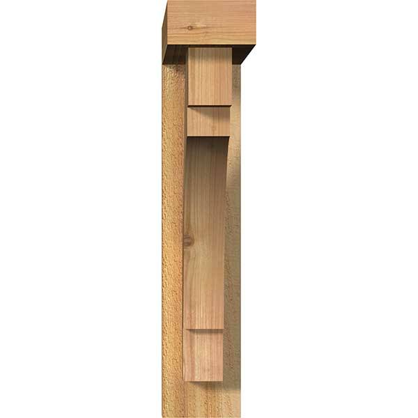 Rough Sawn Bracket with Offset Brace, Western Red Cedar H730