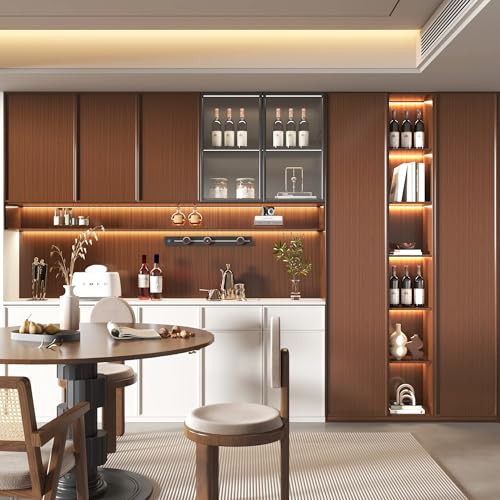 Walnut Brown Wood Contact Paper 24x354 inch Self-Adhesive Vinyl Wrap X51766