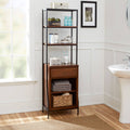 Espresso Storage Linen Cabinet L5092