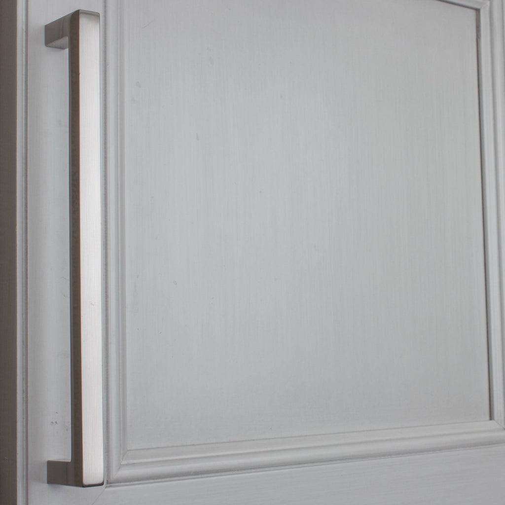 7.56-inch Solid Square Cabinet Bar Pull Handle Satin Nickel F890004