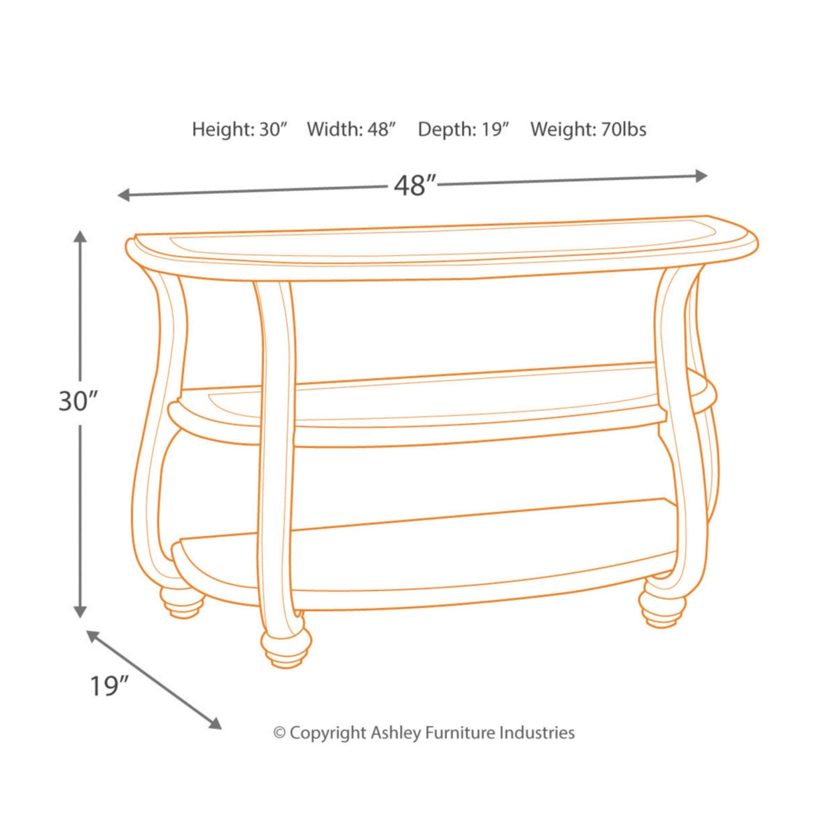 Silver Glass Accent Console Table J70518