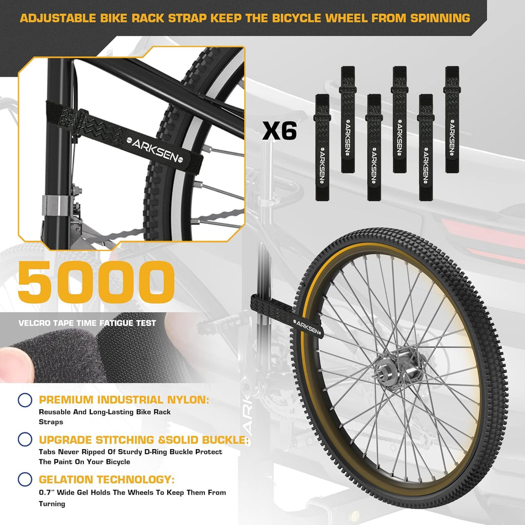 3 Bike Rack, Heavy Duty Rear Hitch Mount Bicycle Carrier with 2 Receiver R731