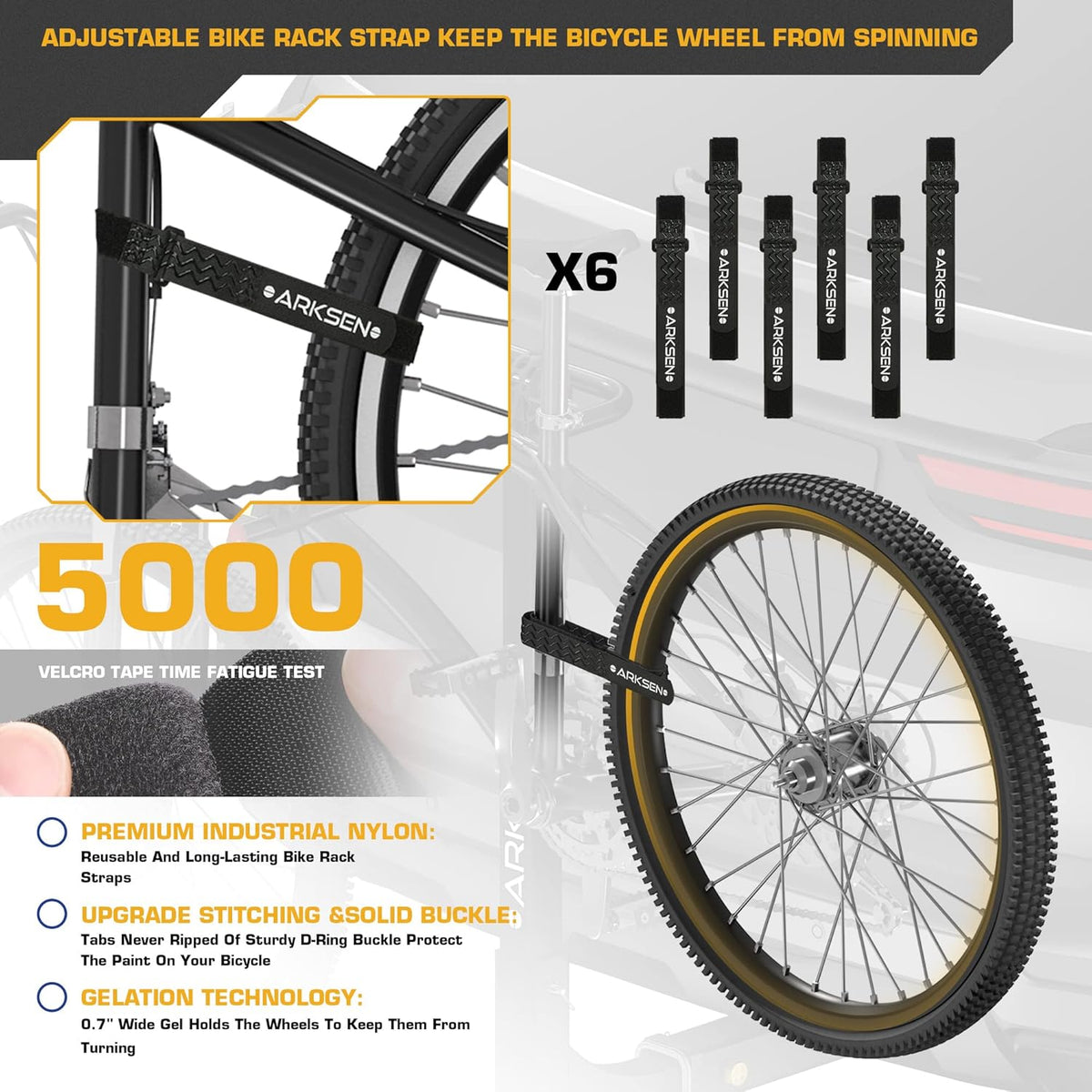 3 Bike Rack, Heavy Duty Rear Hitch Mount Bicycle Carrier with 2 Receiver R731