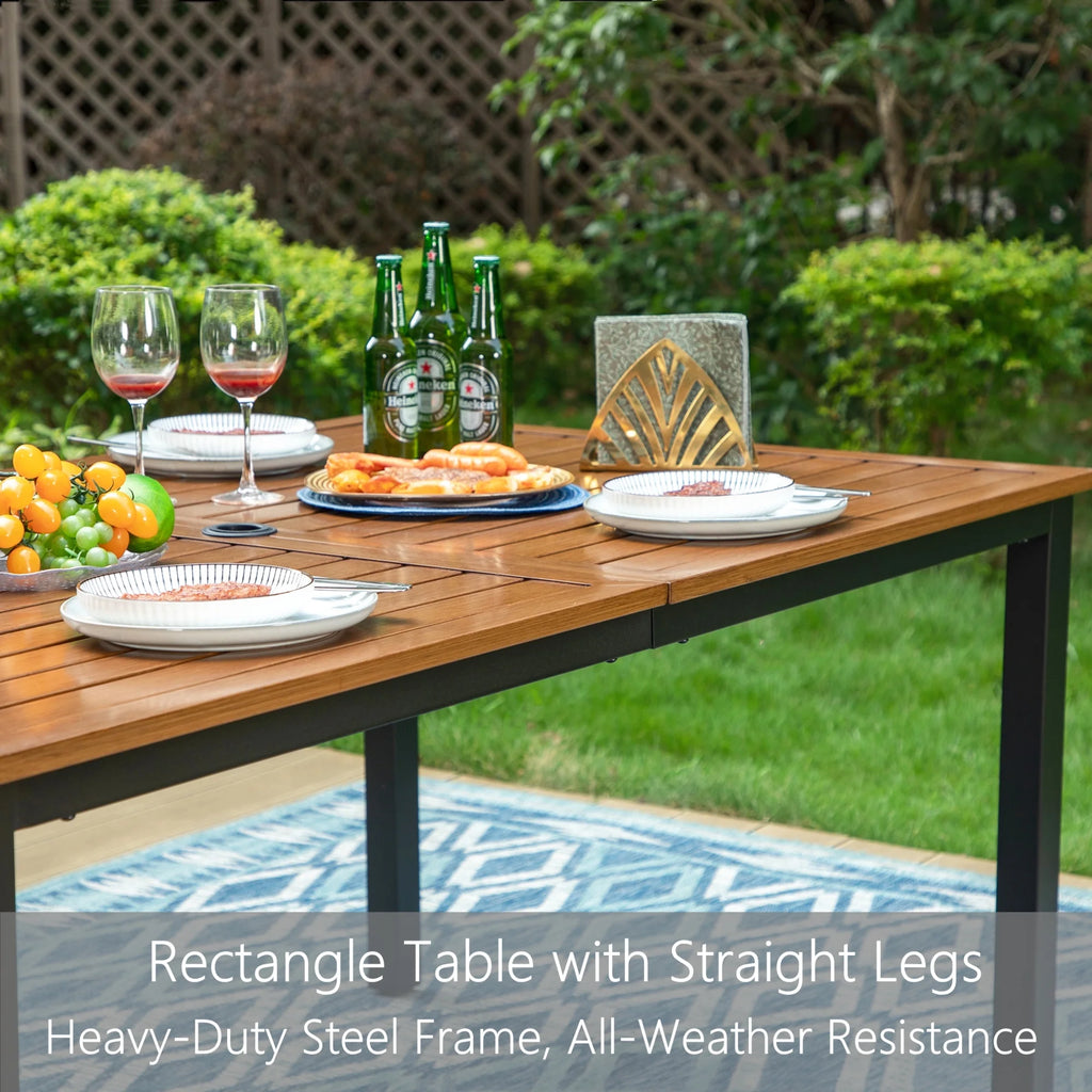 7-Piece Outdoor Dining Set with Swivel Chairs and Table U4163
