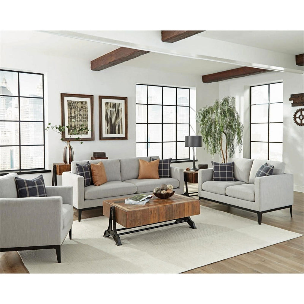 2-piece Fabric Living Room Set in Light Gray L294985