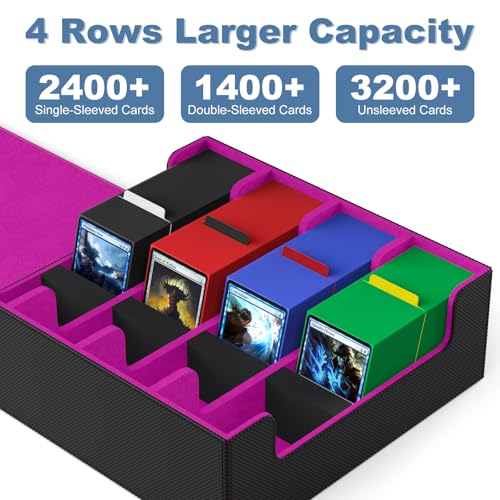 Card Deck Case with 10 Dividers and 3 Foam Stoppers S976