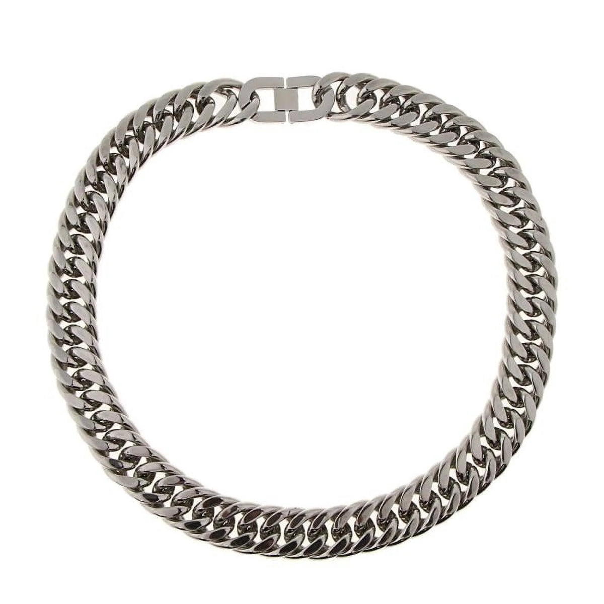 Stainless Steel Cuban Link Chain Necklace F442