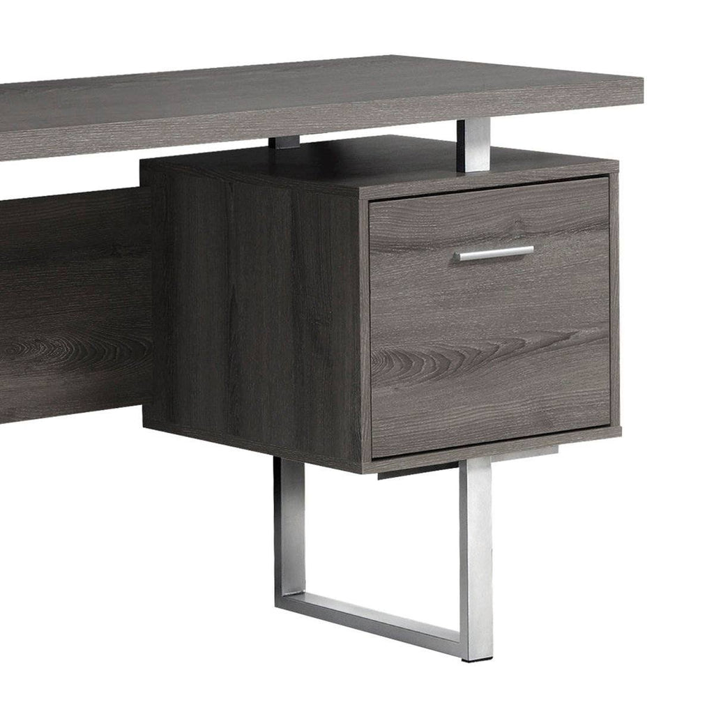 Gray Hollow Core Computer Desk F440115