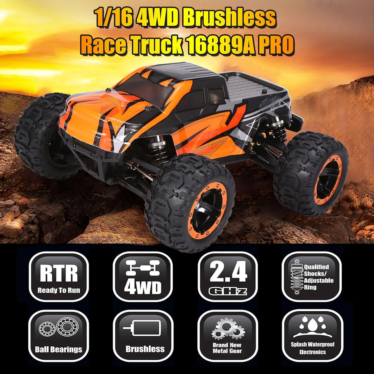 1:16 Scale 4WD Brushless RC Truck P976208