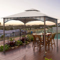 10x10 Waterproof Steel Gazebo (Beige) T171