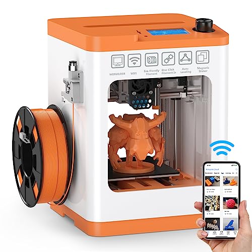 Mini 3D Printer, FDM 3D Printer, Fully Assembled Auto Leveling, Resume Printing, Removable Flexible Magnetic Build Plate U76767