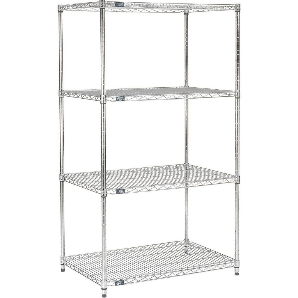 Chrome Wire Shelving Starter 60x22W x 30x22D x 63x22H E32216