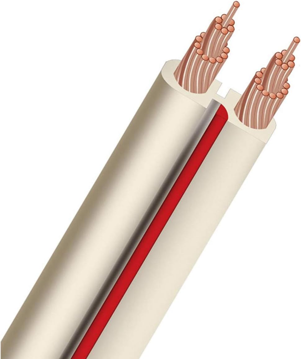 White Unterminated Speaker Cable 100 ft. L651906
