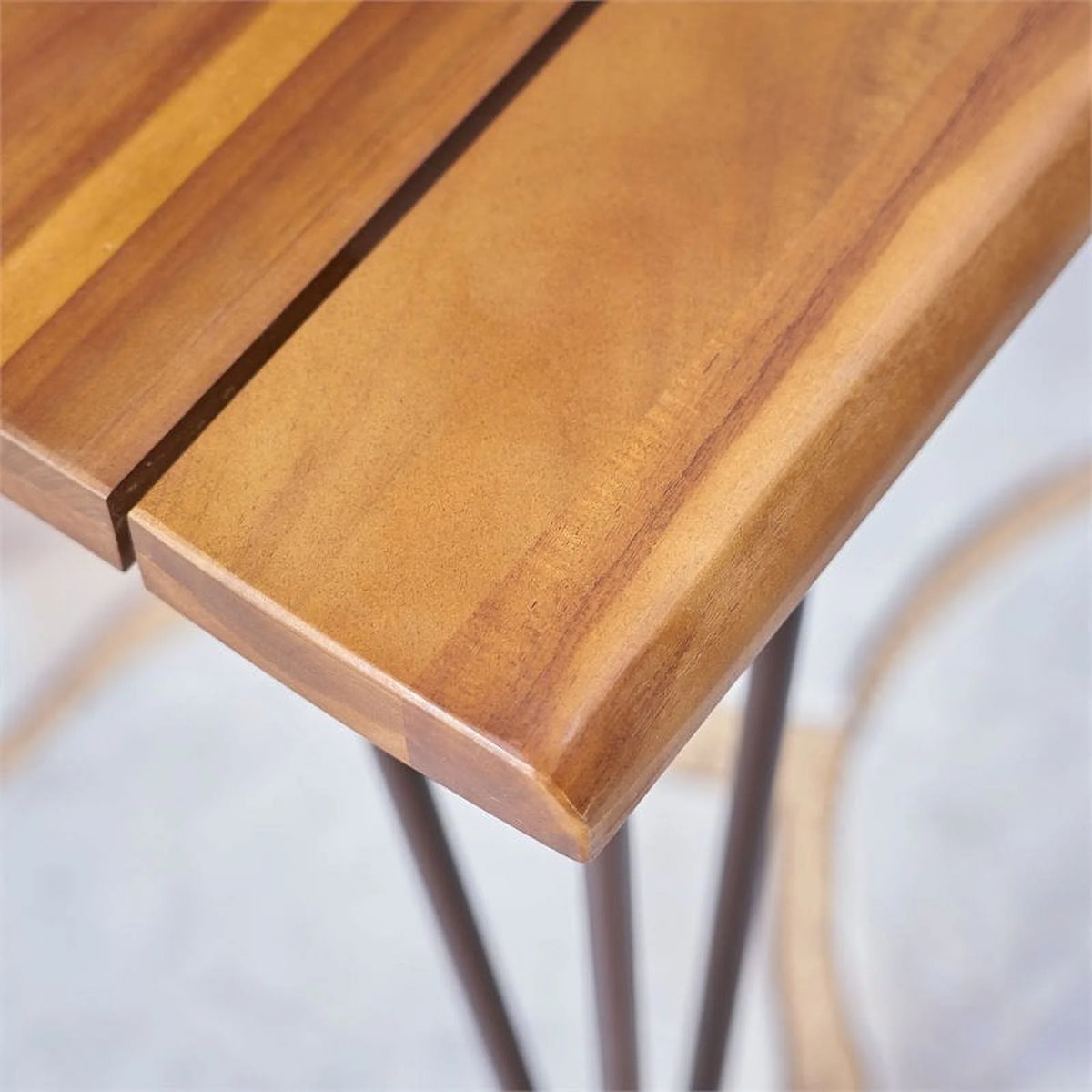 Acacia Wood Outdoor Side Tables Set of 2 A9956