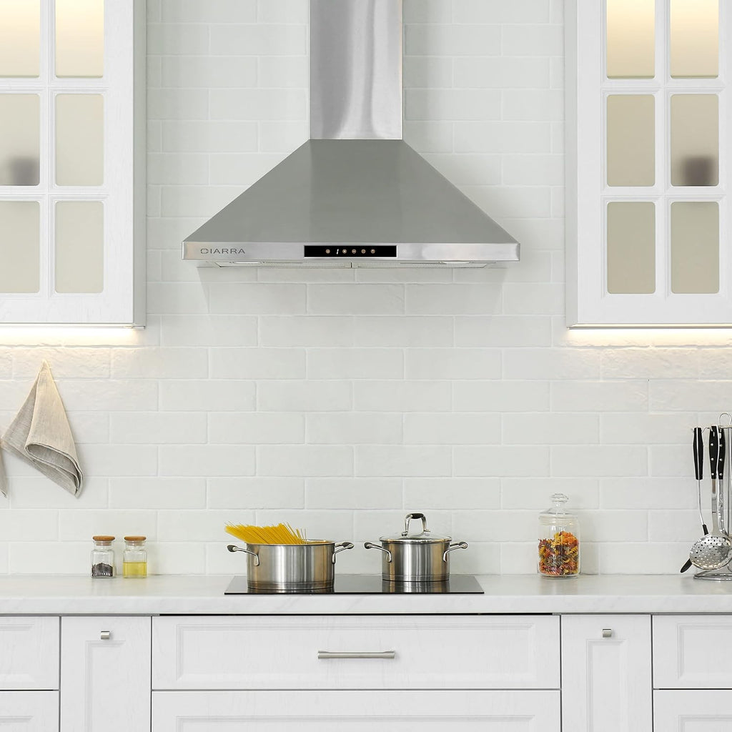 30 inch 450 CFM Convertible Wall Mount Stainless Steel Range Hood H226