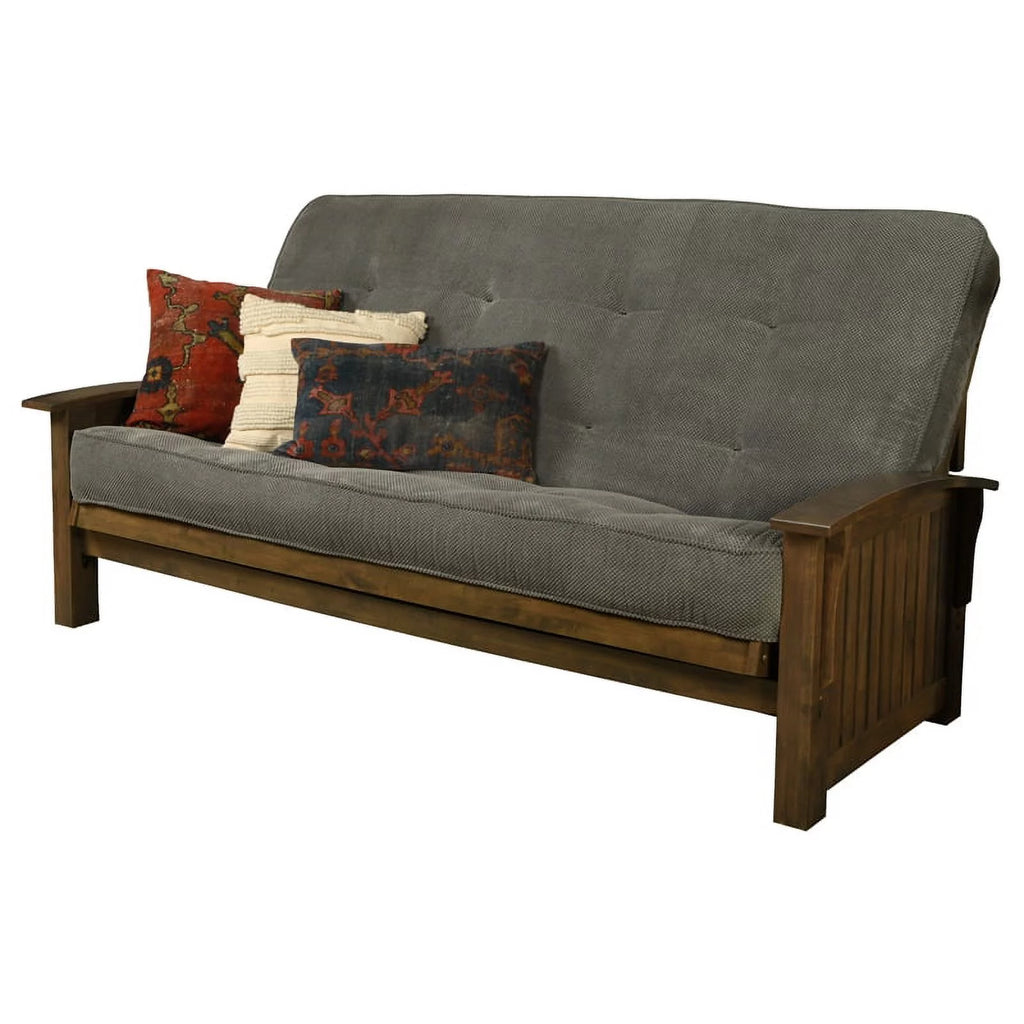 Queen Size Wood Futon with Mattress Y2871