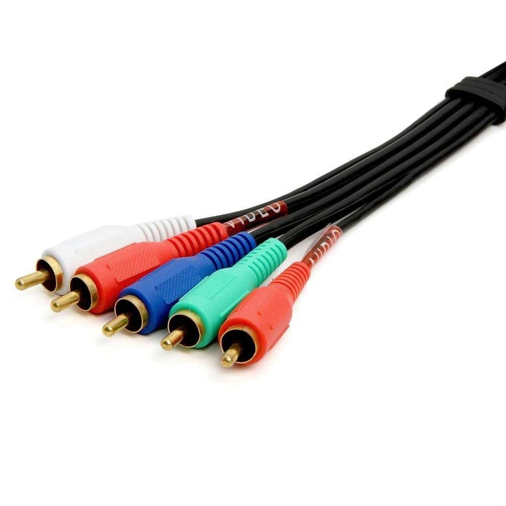 Component Video Audio Cable 5-RCA Gold HDTV RGB YPbPr 25 ft X449