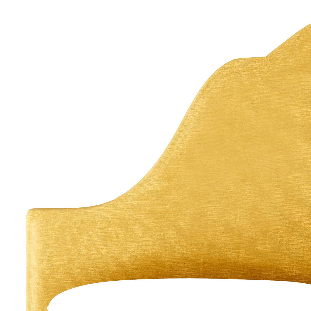 Yellow Velvet Arched Headboard I62662