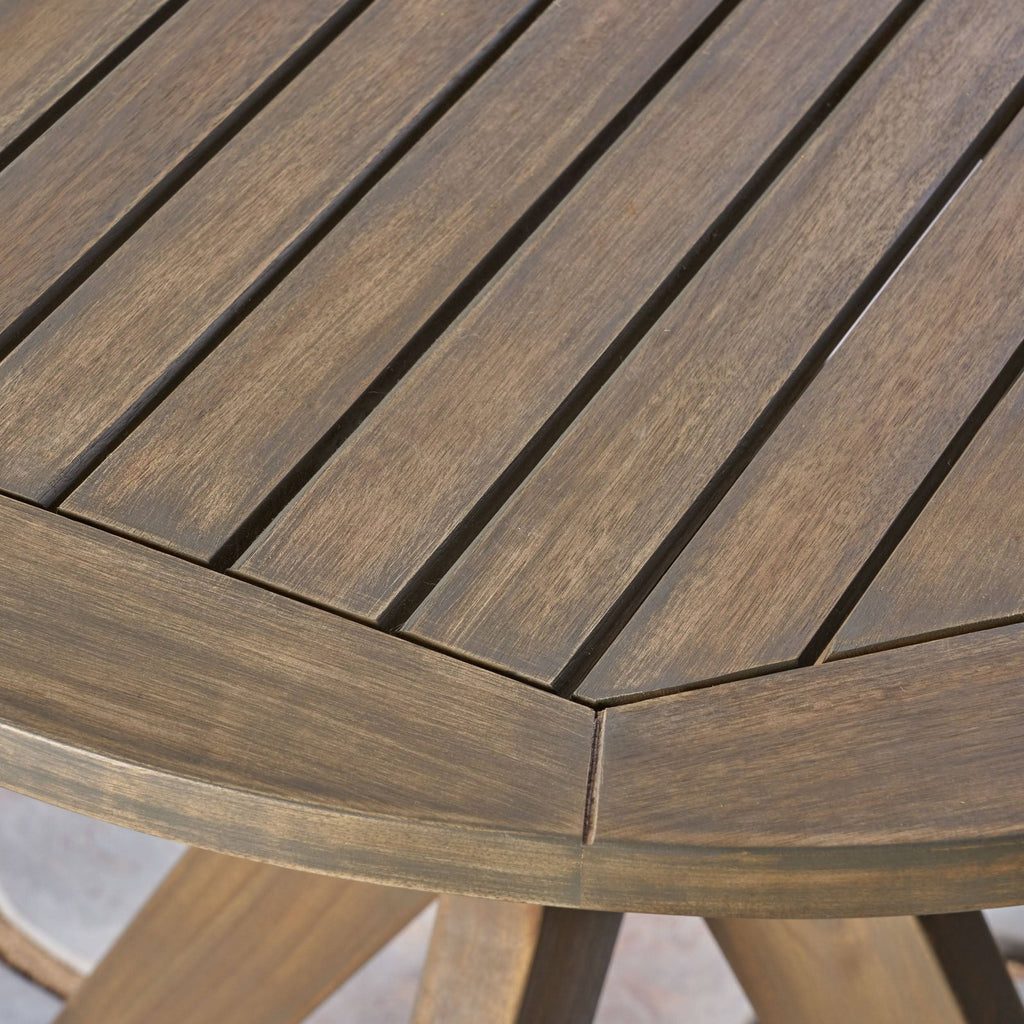 3 Piece Acacia Wood and Wicker Bistro Set A542