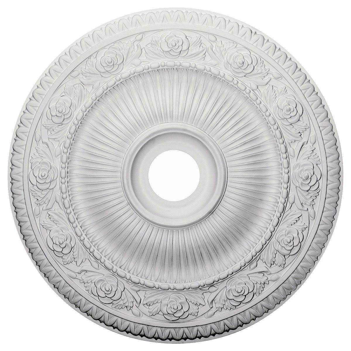 Hand-Painted Smokey Topaz Crackle Ceiling Medallion O24328