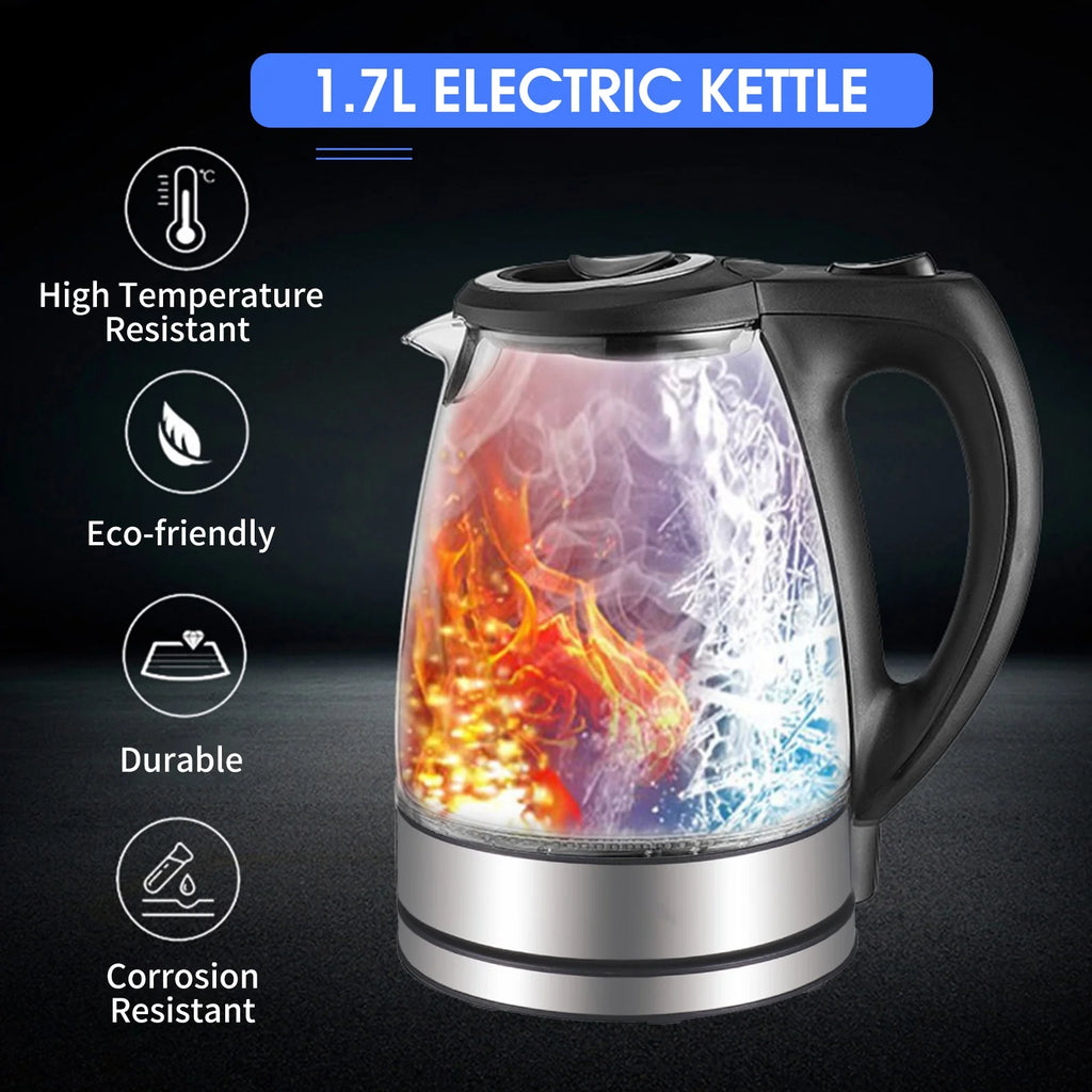 Electric Kettle 1.7L Glass with Auto Shut-Off N8704