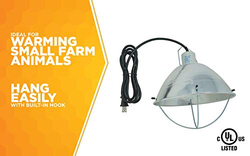 10.5 Inch Reflector Brooder Lamp with Bulb Guard and 6 Foot Cord R845