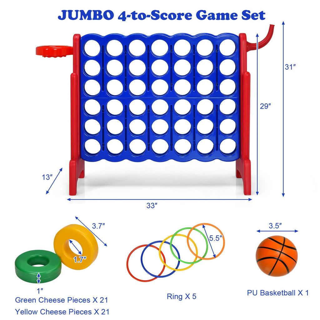 Giant Game Set Basketball Hoop & Ring Game W3148