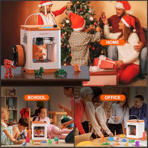 Mini 3D Printer, FDM 3D Printer, Fully Assembled Auto Leveling, Resume Printing, Removable Flexible Magnetic Build Plate U76767