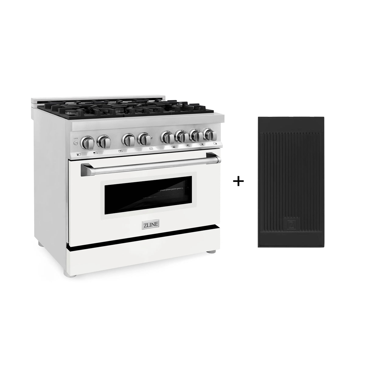 36 4.6 cu. ft. Gas Burner Electric Oven with Griddle Stainless Steel P43786