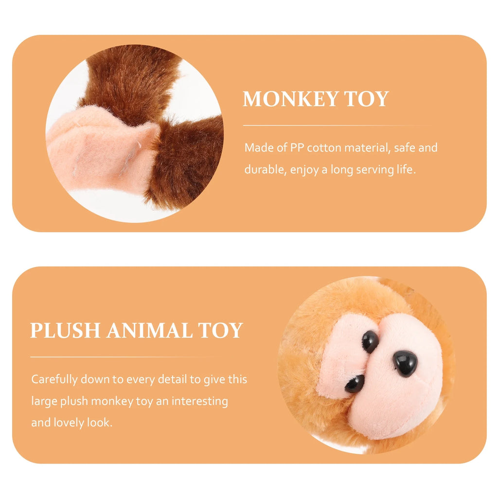 2Pcs Hanging Plush Monkey Doll Stuffed Animal Toy H17885