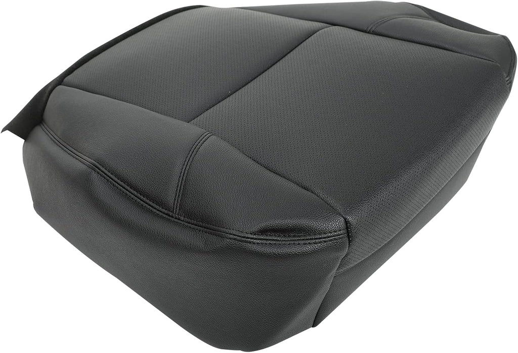 Driver Side Bottom Perforated Leatherette Seat Cover Black Pack of 2 J36700