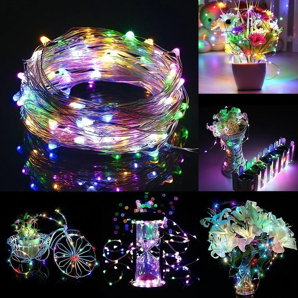 100 Led Multicolor Fairy String Lights with Remote Timer B637