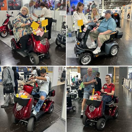 4 Wheel 500lbs Capacity Electric Powered Mobility Scooter with Adjustable Seat and Rear Basket N944330